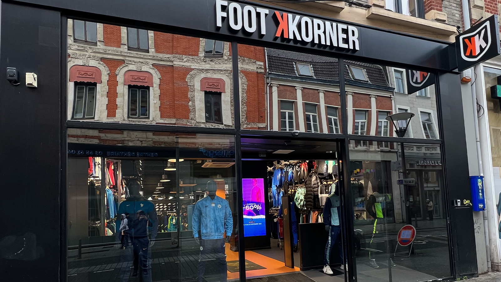Façade de la boutique Footkorner de Roubaix